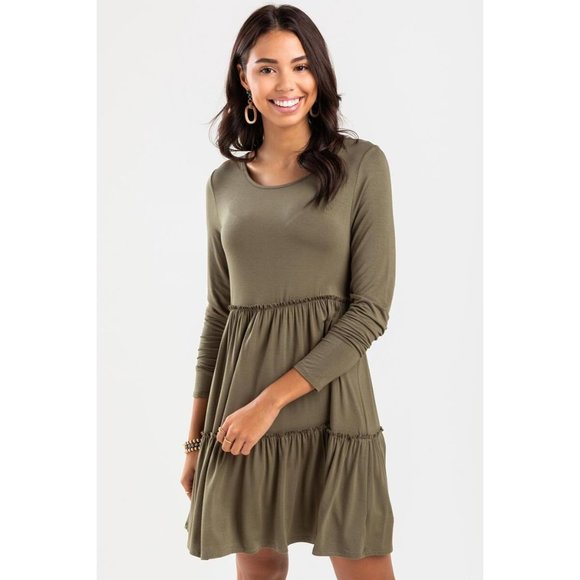 Francesca's | NWT Bernice Babydoll Tiered Mini Dress 💠 - Picture 5 of 5